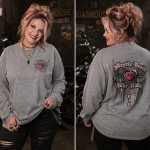 Myrtle Beach 2018 Lge Angel back Biker Rally long sleeve t shirt oversize 2X